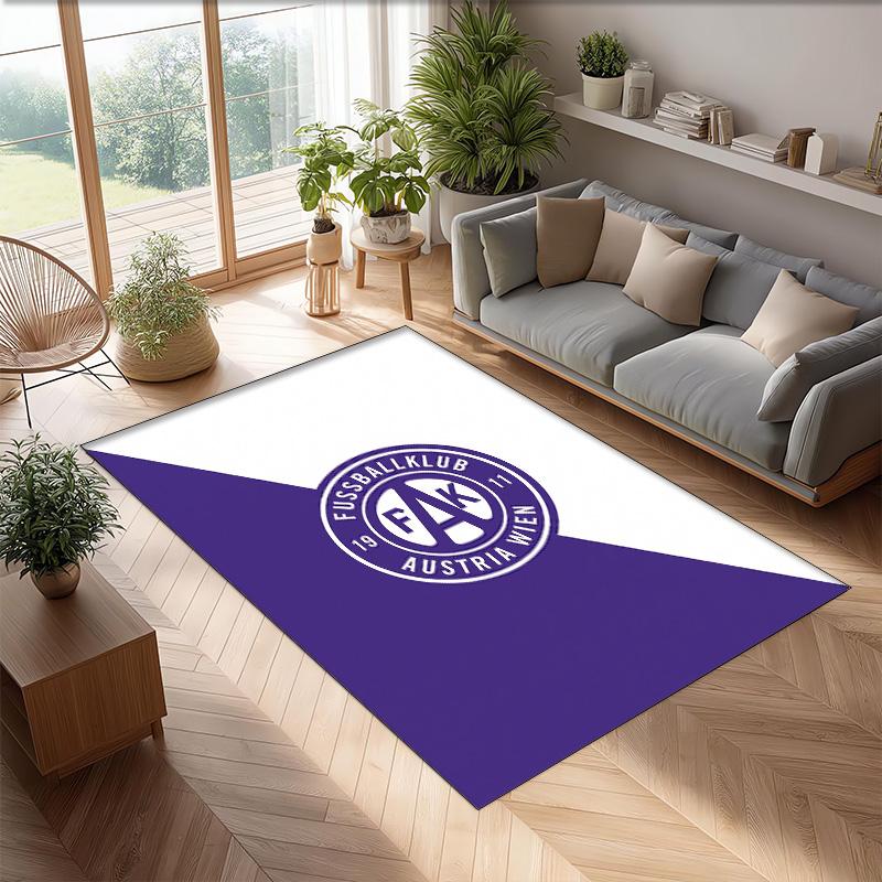 Austria Wien FC Soccer Football Pattern Soft Area Rug Non Slip Indoor Floor Carpet Sports Decor Mat for Bedroom