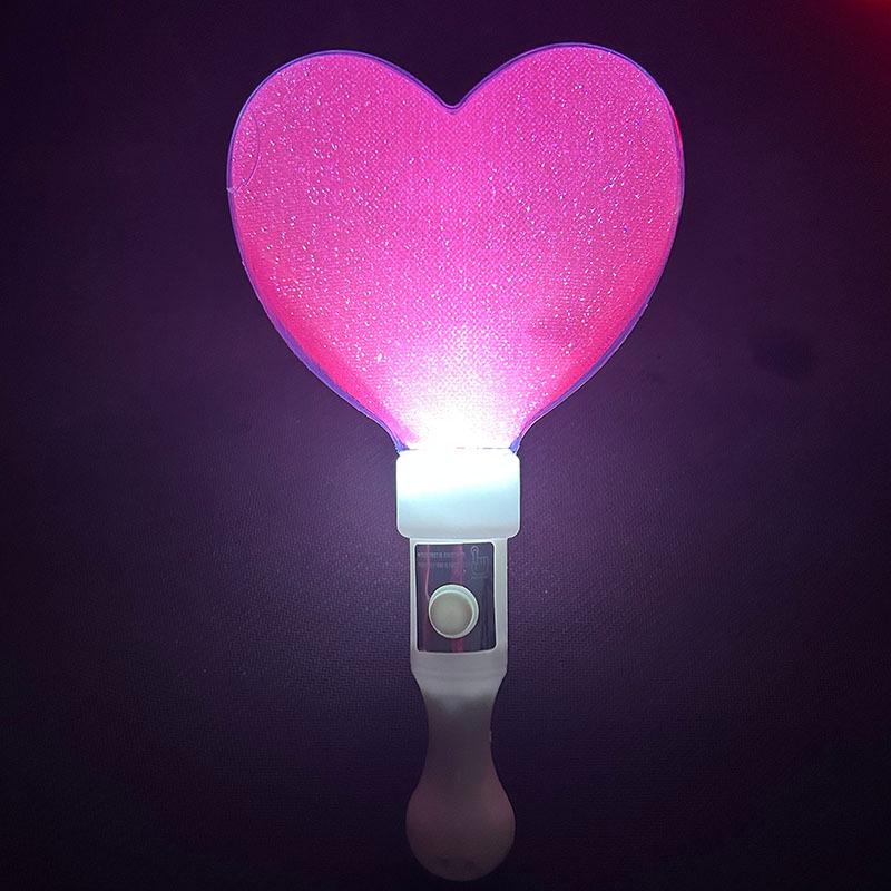 Light-Up Heart & Pentagram Glow Stick with Sound Shaker for Creative Activities