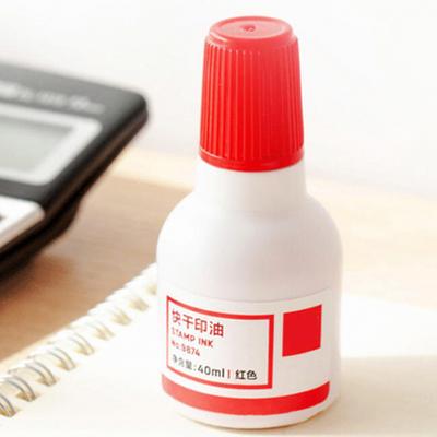 40ML Stamp Pad Ink Long-lasting Vibrant Colors Quick-drying Stamp Pad Refill Ink for Home School Office