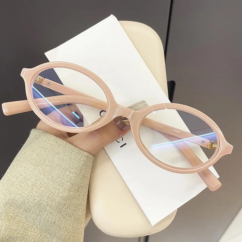 Retro Oval Small Frame Reading Glasses Personalized Women's Presbyopia Glasses Blue Light Blocking Eye Protection Eyewear