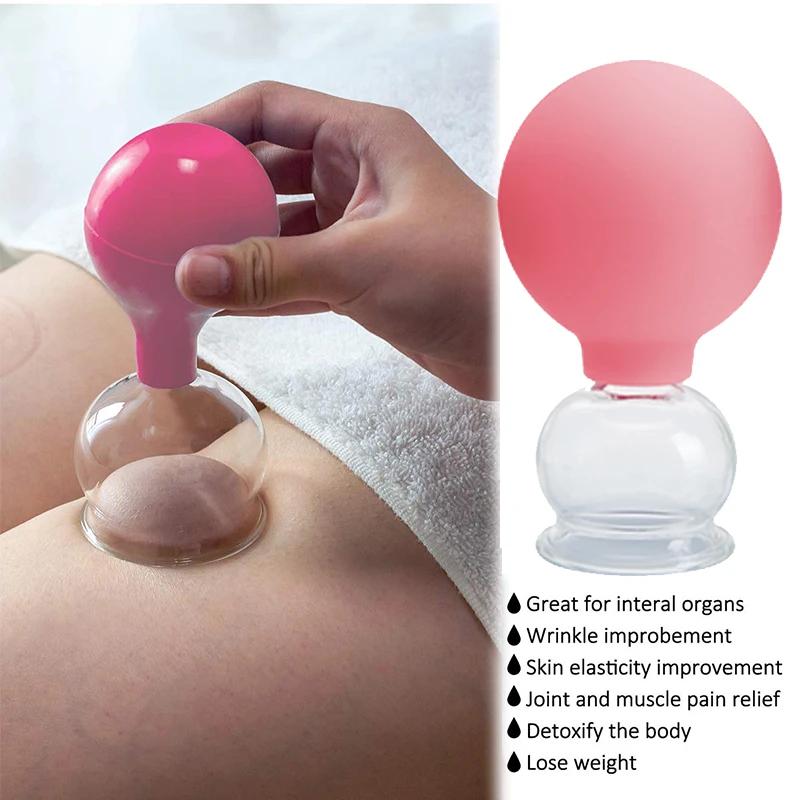 1Piece Silicone Vacuum Facial Cupping Pumping Type Dampness Tightening Face Dialing Tendon Plucking Cupping Scraping
