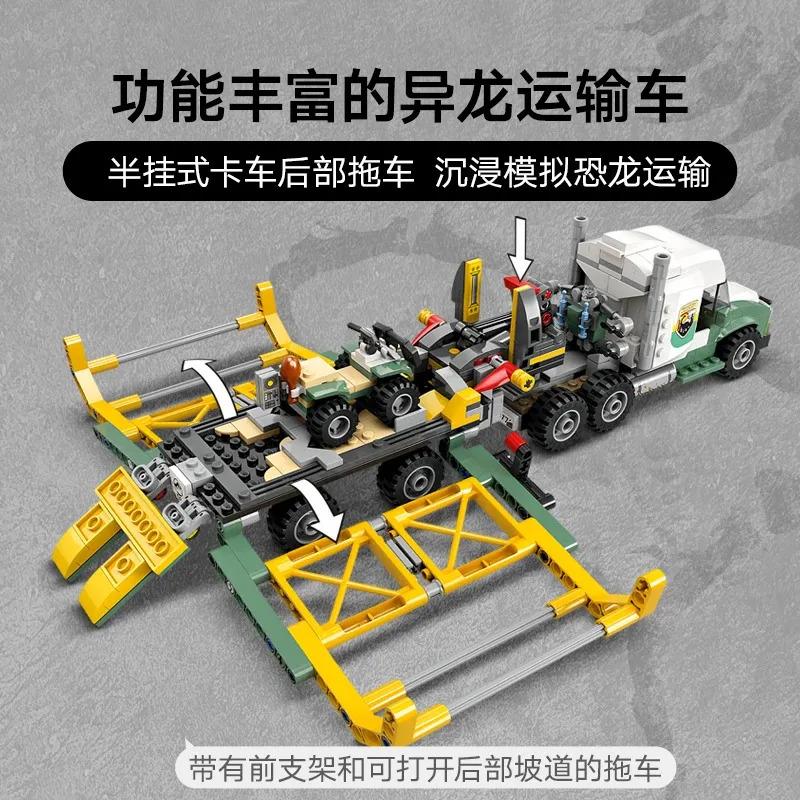 Serie Dinosauri Missioni dei Dinosauri Allosauro Set MOC Camion da Trasporto Parco Giochi Mondo dei Dinosauri per Bambini Giocattoli Regalo di Natale 76966