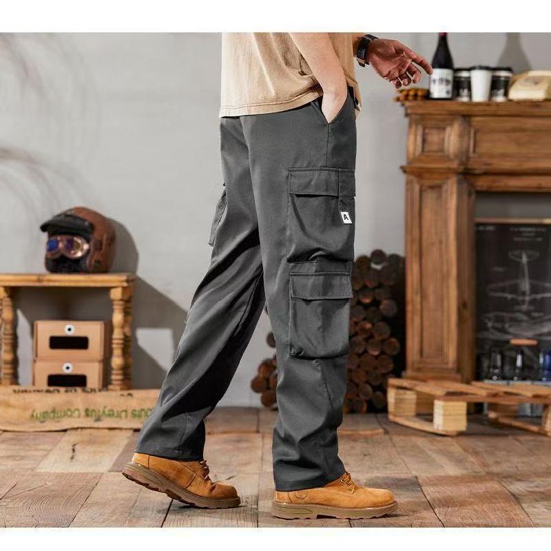 2026 New Men's Sports Casual Pants Loose Multi-Pocket Straight Cargo Pants