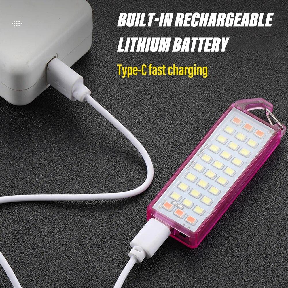 MINI LED Flashlight Rechargeable Work Light Keychain Light Camping Lamp Easy To Carry Multiple Lighting Modes Waterproof