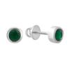 Silver Earrings with Natural Agate 0.917ct (2198390)