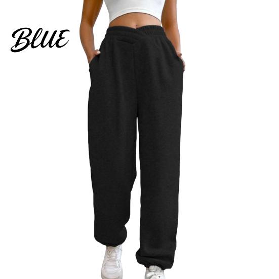 Women Sweatpants High Waisted Loose Fit Sport Pants with Casual Trousers Pockets Crossover Joggers Athletic Comfy Workout Breathable