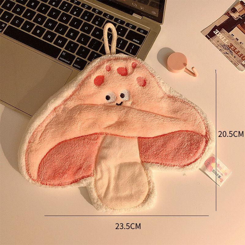 Cartoon Coral Fleece Hand Towel - Cute, Absorbent, Quick-Drying, Thickened for Kids  Kitchen & Bathroom.