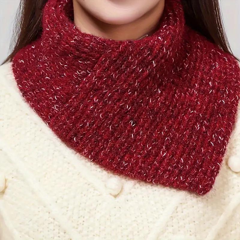 Jesienno-zimowy szalik osłona szyi damska ochrona szyi fałszywy kołnierz pogrubiony ciepły dzianinowy ochraniacz na szyję głowa i szyja