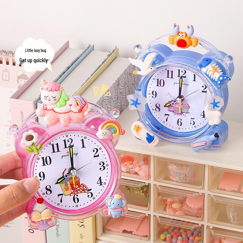 Cute Cartoon Children's Alarm Clock - Handmade Wake-Up Clock for Girls