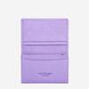 Matt Saffiano Cowhide Slim Women'S Card Holder Lavender