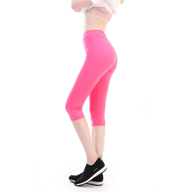 Women Fashion Casual Summer Sports Cropped Pants Slim Fit Running Fitness Yoga Leggings