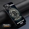 Bitcoin BTC Stylish cool design Phone Case For iPhone 16 15 14 13 12 11 Plus Pro Max  High-end Luxury Magsafe Sheepskin
