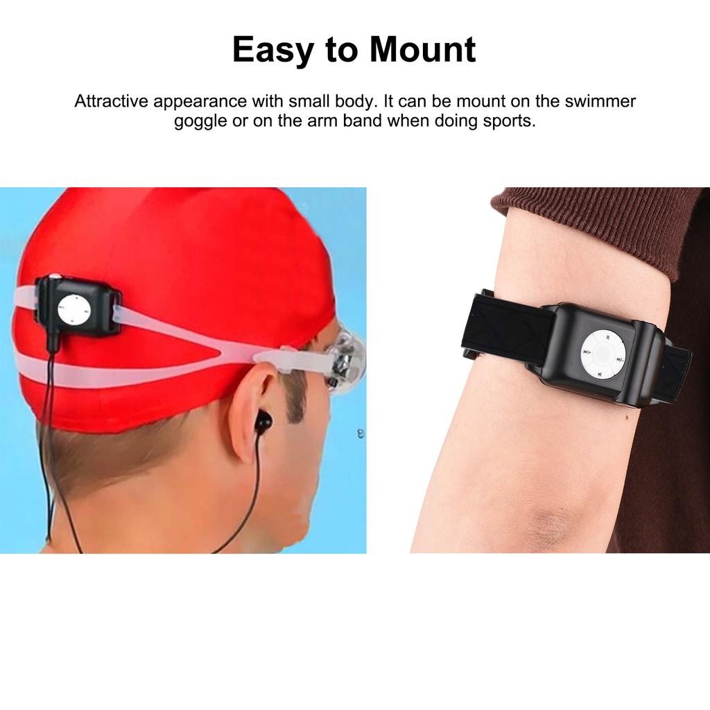 IPX8 Водонепроницаемый MP3-плеер 8 ГБ музыкальный плеер с наушниками ...