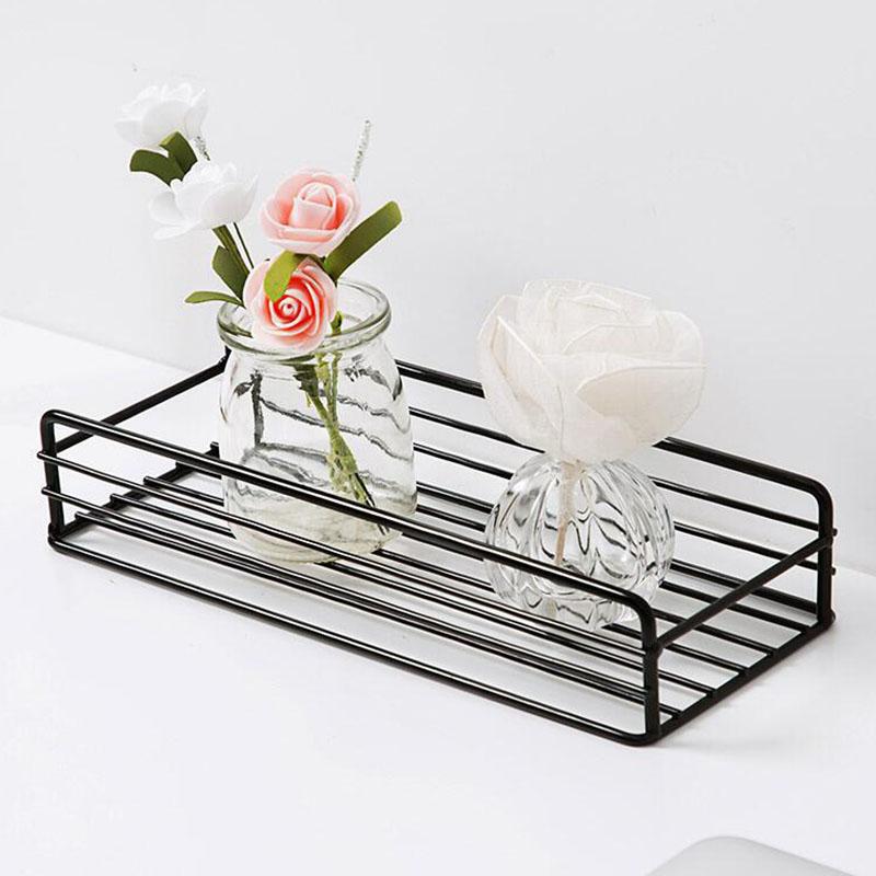 Wrought Iron Wall Mounted Storage Rack, Bathroom Storage Rack, Shower Basket, Kitchen Storage Rack, Punch-free Storage Rack