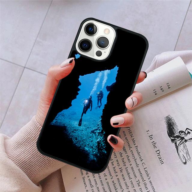 Scuba Diver Diving Phone Case For iPhone 17 Air 15 16 16e 11 12 13 14 Pro Max Cover For iPhone 17 Air Max Plus coque Fundas