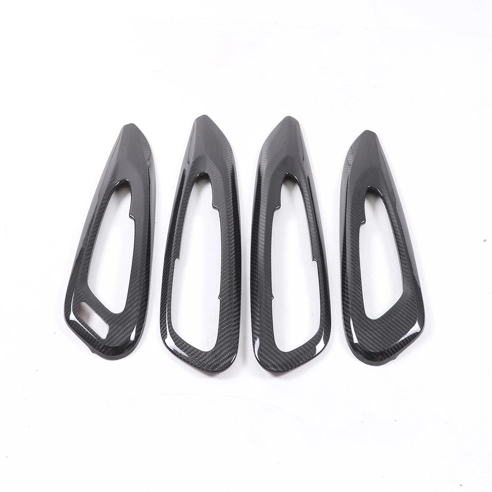 

Real Carbon Fiber Car Inner Door Handle Panel Frame Cover Trim Stickers For Alfa Romeo Tonale 965 2025-2025 Interior Accessories