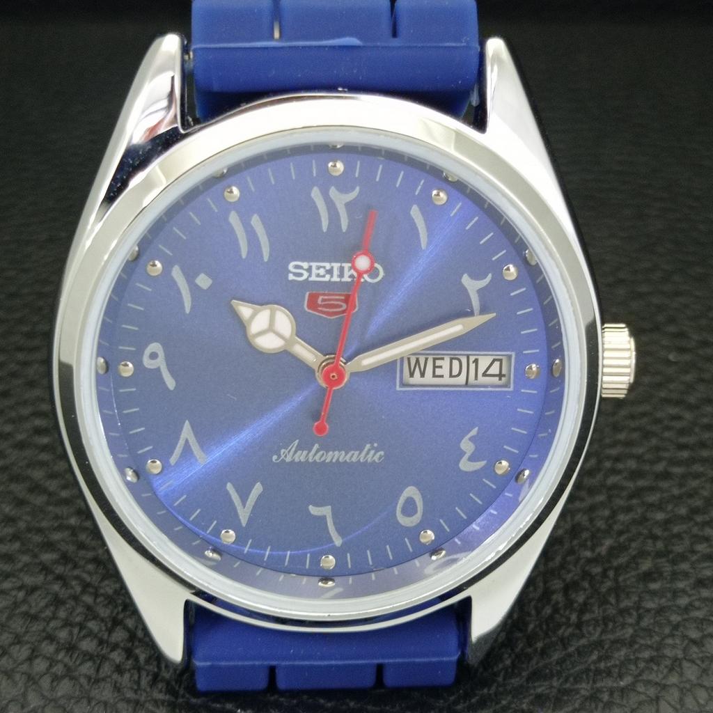 AUTOMATIC VINTAGE REFURBISHED SEIKO 5 JAPAN 6309A MENS BLUE DIAL WATCH a441244-4 Sk-a441244