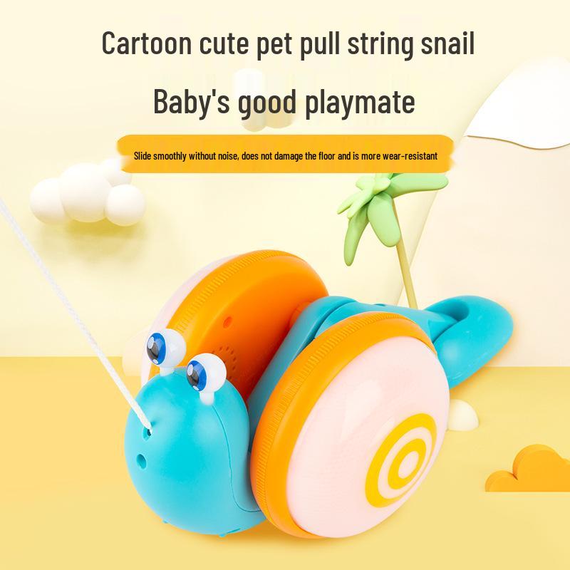 **Free Shipping: Popular Musical Snail Baby Walker & Crawler Toy with Pull Leash**