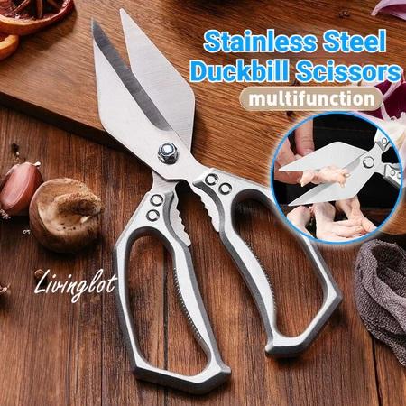 Heavy Duty Multifunctional Stainless Steel Kitchen Scissors Non-Slip Handle Poultry Shears for Chef Home Cooking Preparation