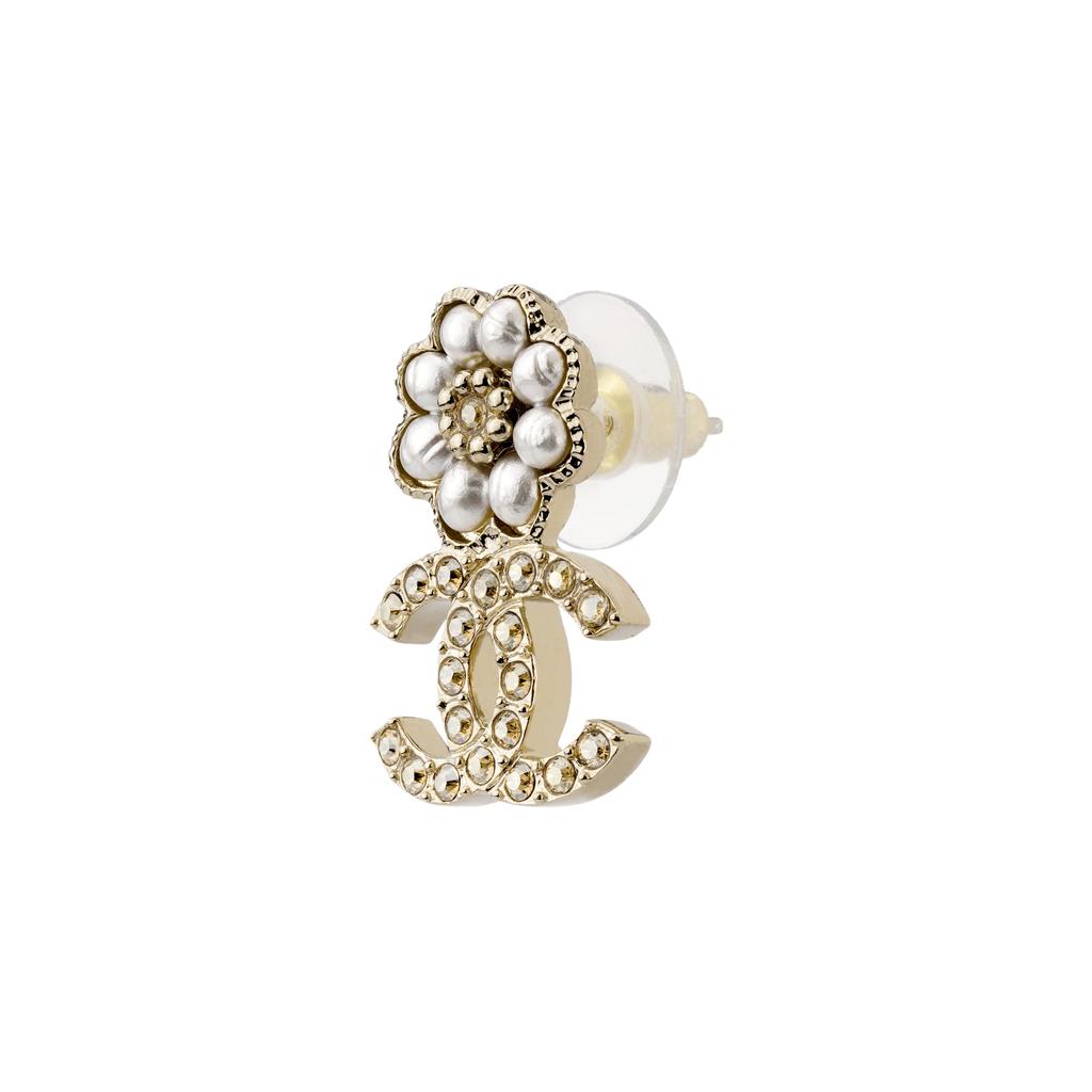 Chanel Classic Double C Flower Pearl Earrings Women Earrings AB9608-B09600-NL135