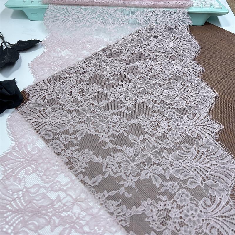 

(2 Colors) 3m x 31cm French Chantilly Lace, Non-stretch Eyelash Lace Fabric for Sewing, Bra, Underwear, Lingerie, Dress, Garment, Crafting 3 meters x 31 cm світло-рожевий колір