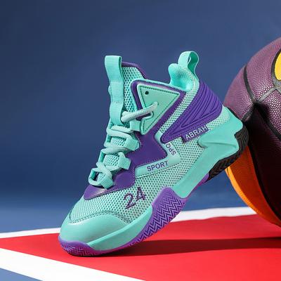 Boys Shoes Professional Basketball Training Shoes Basketball Training Courses Spring Mesh Breathable Middle and Large Children