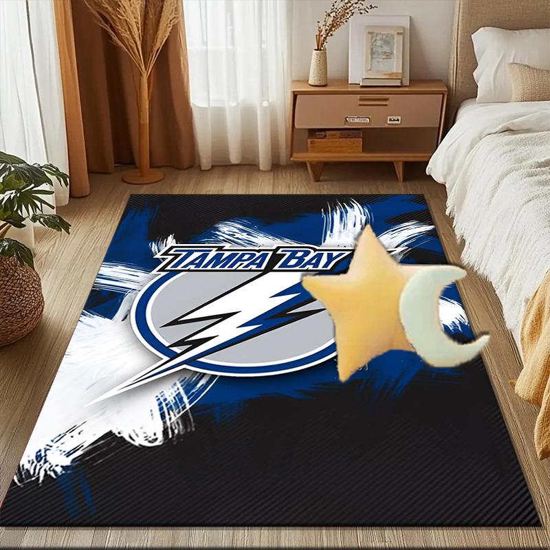Tampa Bay Hockey Floor Mat for Living Room, Game Rooms, Office, Bedroom, Office Floor Mat Playful Design, Christmas fan gifts