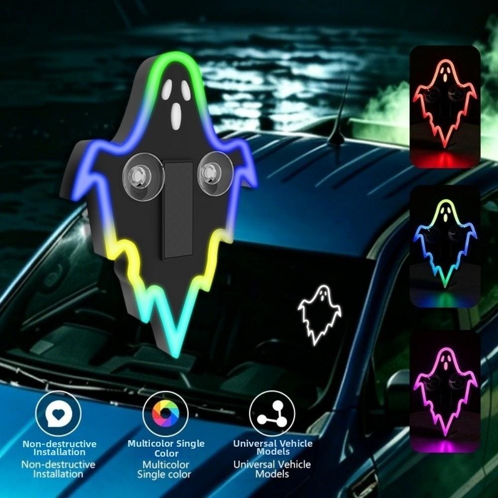 Dynamic Gradient Car Bat Shaped Ambient Lamp Wireless Car Window Neon Light  Car Interior