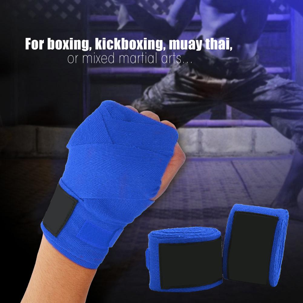 Adults 1 Pair Elastic Handwraps Hand Wrap for Boxing Kickboxing Muay Thai (Red)