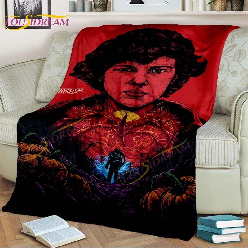 Deka Stranger Things Demodogs Kreslená flanelová deka Hororová deka do obývacího pokoje Rozkládací pohovka Dětský dárek Domácí dekorace