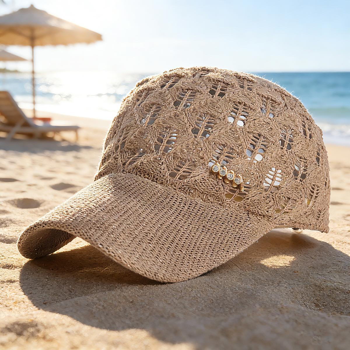 Zealous Sole Women's Black Breathable Mesh Baseball Cap - Adjustable Lightweight Stylish Openwork Design Sun Hat
