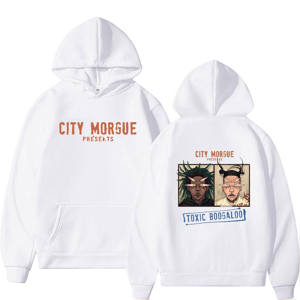 Streetwear Rapper City Morgue Print Hoodie Men Women Hip Hop Harajuku Sweatshirt Zillakami Sosmula Hoodies Vintage Top Pullover
