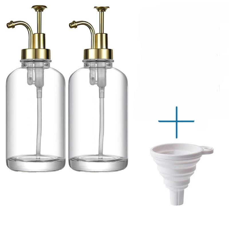 Sticla de șampon din sticlă transparentă High End Home Hotel Sticla de săpun de mână Tip de presare Set de sticle de dezinfectant de mâini Accesorii pentru baie