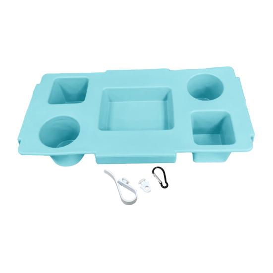 

Верхний подстаканник для сумки Bogg, органайзер для чашек и телефона, поднос, верхняя сумка, коробка для хранения закусок и напитков для стакана Stanley, пляжа, кемпинга, путешествий небесно-голубой