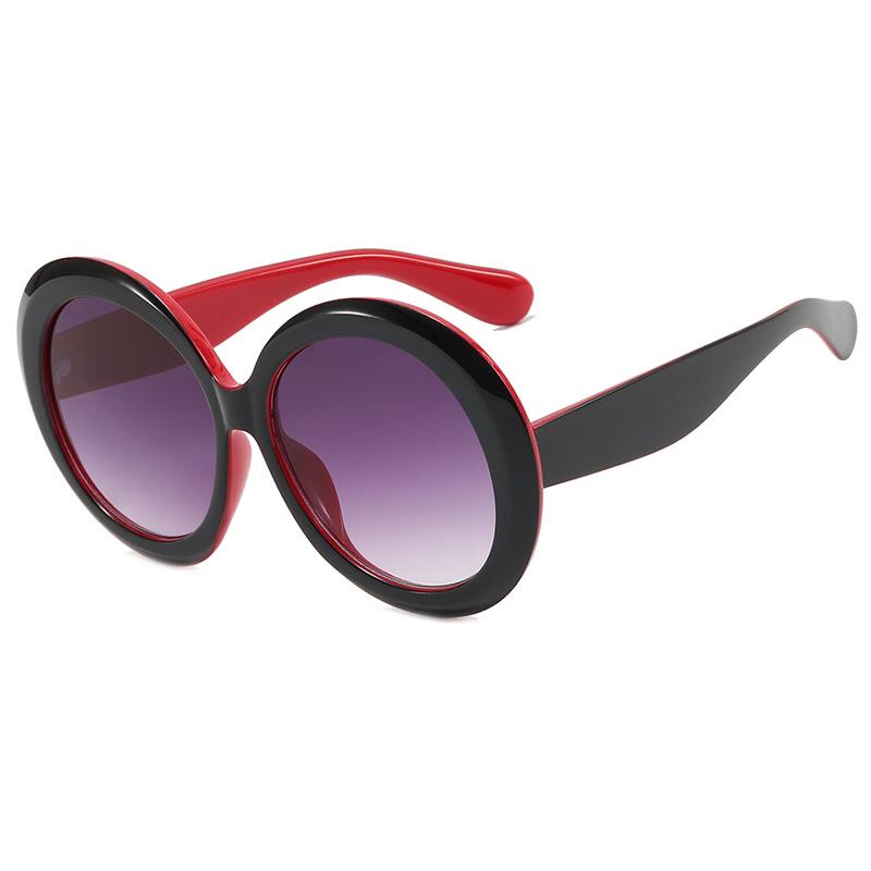 SHAUNA Vintage Oversized Round Women Sunglasses Fashion Double Color Gradient Shades UV400 Men Trending Punk Sun Glasses