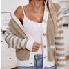 Cardigan casual minimalista in maglia capispalla per donna