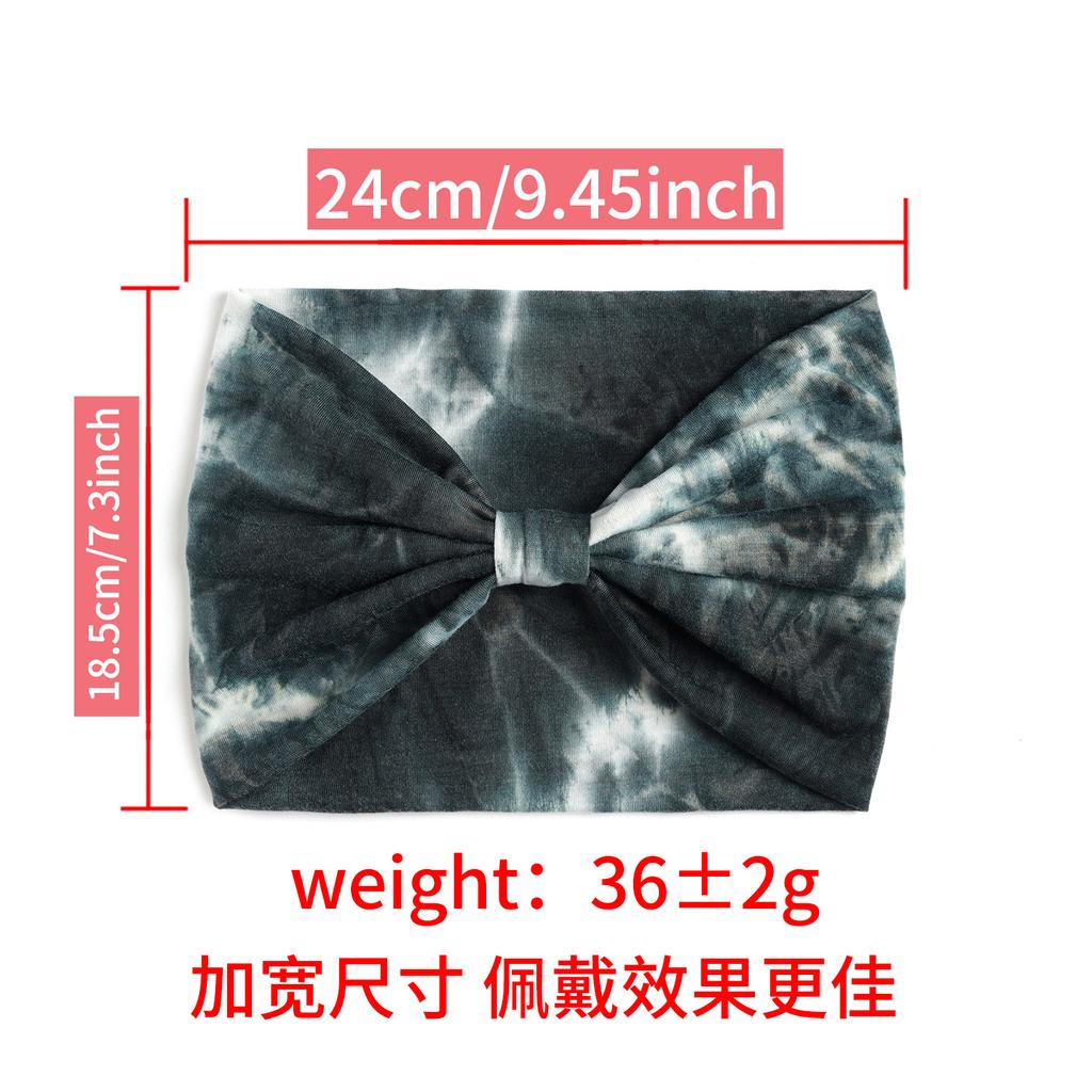 Wide 18Cm Wide Version Tie-Dye Headband, Rainbow Yoga Sports Headband, Elastic Women'S Sweat-Absorbing Headband