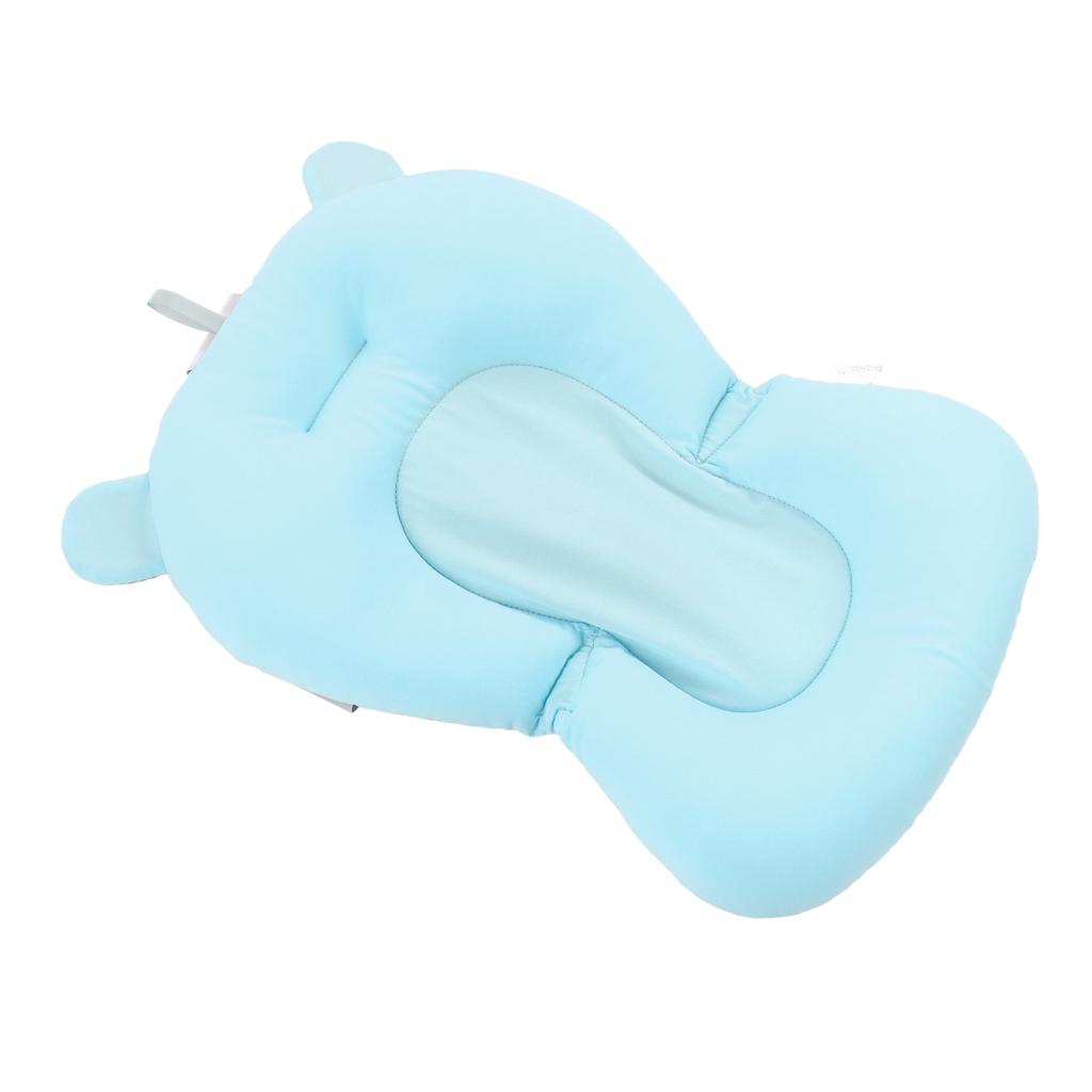 Baby-Bade-Sitzkissen Schwimmend Sicher Faltbar Verstellbar Kleinkind-Bade-Stütze für Neugeborene Blauer Bär