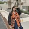 Korean Soft Girl Chic Scarf: Cute Knitted Tiger Wool Shawl for Students