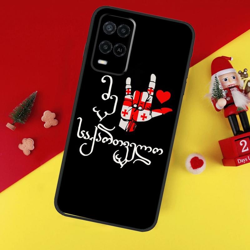 Georgia Flag For OPPO A96 A76 A16 A52 A72 A92 A98 A78 A58 A5 A9 A15 A17 A77 A53S A57S A94 A74 A54 Case