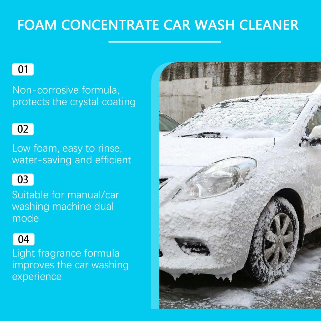 Rayhong Car Wash Cleaner, Car Cleaning and Polishing Waterproof and Stain-Resistant 2-in-1 Universal Cleaning Agent 60ml
