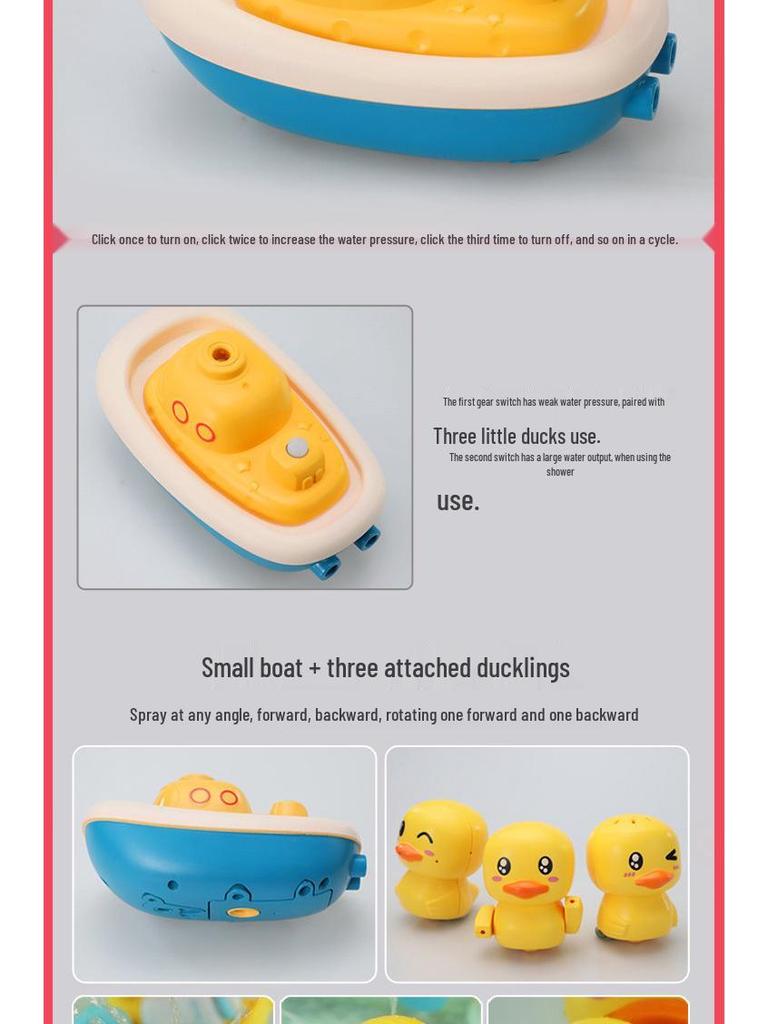 Electric Spraying Yellow Duck Bath Toy for Toddlers and Kids