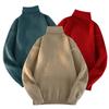 White Pullover Turtleneck Men's Knitted Sweater Autumn and Winter New Trendy Brand Loose Casual Student Sweater