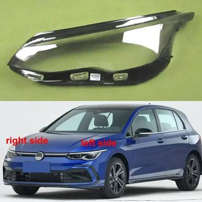 For Volkswagen VW Golf 8 R-Line GTI   Front Headlight Cover Headlamp Lamp Shell Mask Lampshade Lens Plexiglass