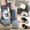 Kawaii Cartoon Cat Pattern Socks Sweat Absorption Breathable Fashion Cotton Soft Sockings Mid Tube Socks Socks for Women Girls