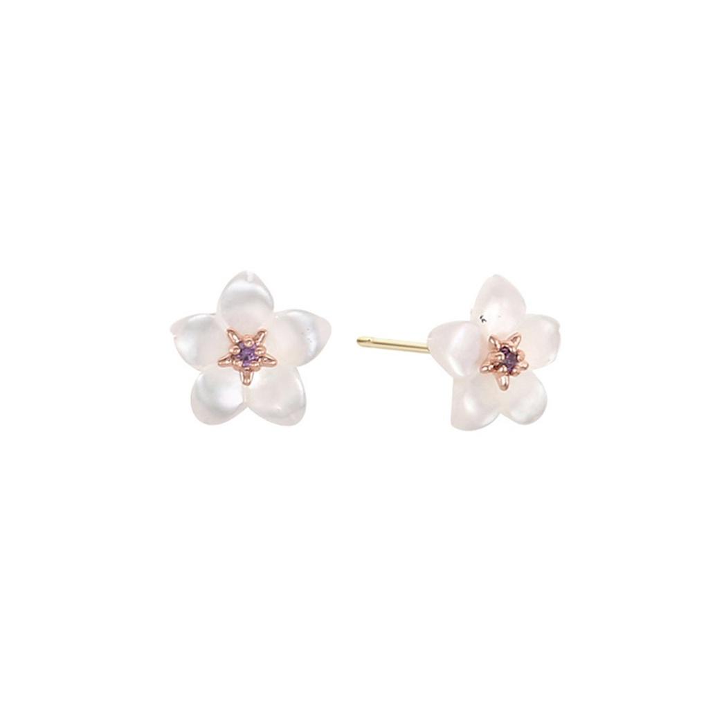 

LLOYD Mother-of-Pearl Flower February Birth Flower Earrings LPTJ4090T 10k