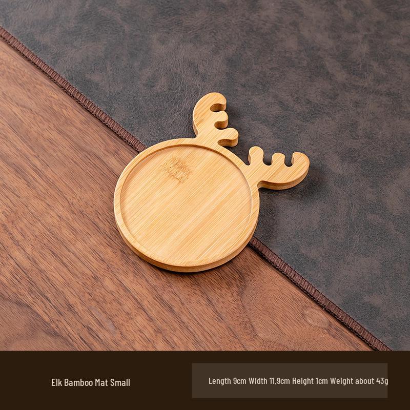 Round Bamboo Anti-Slip Mat & Tray for Indoor Plants, Coasters, and Decor