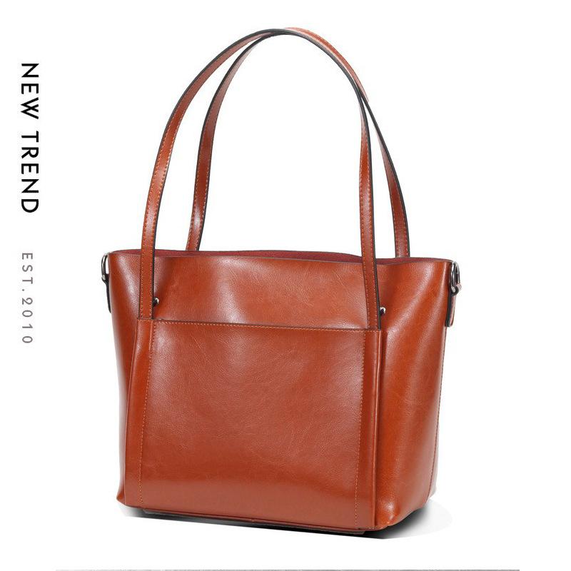 Bag women's large-capacity bag high-end exquisite women's commuter bag leather crossbody tote bag simple and fashionable shoulder