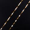 2.5mm Wide Gold Color Stainless Steel Lip Link  Chain Multi color Enamel Bead Necklace for Men Women Fashion Jewelry Gift