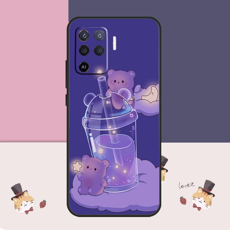 Étui Esthétique Violet Pour Oppo A38 A58 A78 A98 A54 A74 A94 A18 A57 A17 A77 A80 A60 A40 A96 A76 A16 A15 A5 Pro